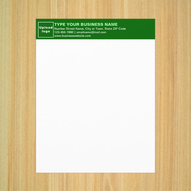 Business Grönt Letterhead på Pappra Lakan (Business green letterhead on paper sheet.)