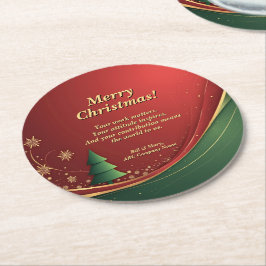 Business Group Namn Message Red jul Party Underlägg Papper Rund