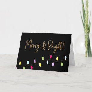 Business Guld Merry och smart jul ljus Helgkort