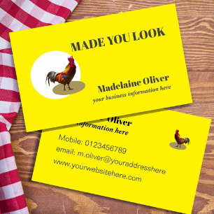 Business Gult Chicken fick dig att titta Visitkort