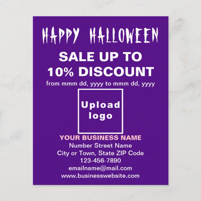 Business Halloween-försäljning på Lila Flyer (Framsidan)