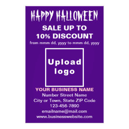 Business Halloween-försäljning på Lila Photo Pappe Fototryck