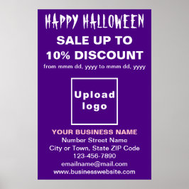 Business Halloween-försäljning på Lila Poster