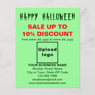 Business Halloween-försäljning på Ljust grönt Flye Flygblad