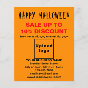 Business Halloween-försäljning på Orange Färg Flye Flygblad