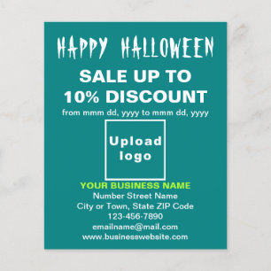 Business Halloween-försäljning på Teal Grönt Flyer