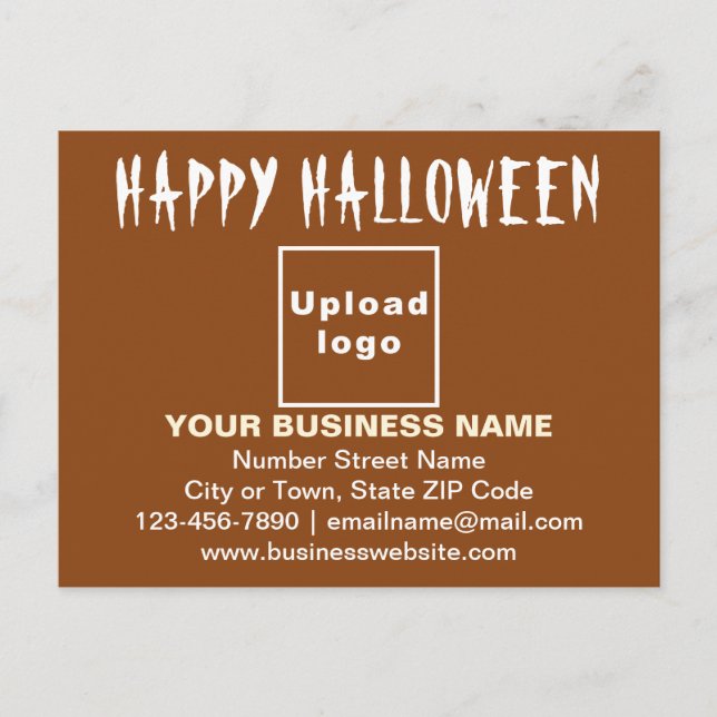 Business Halloween Hälsning på brunvykort Vykort (Framsida)