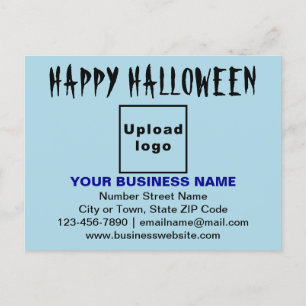 Business Halloween Hälsning på lätt blått vykort