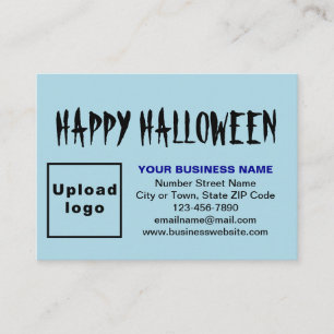 Business Halloween Hälsning på Light Blue Tilläggskort