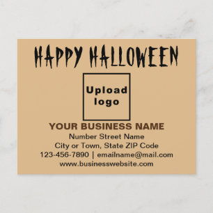 Business Halloween Hälsning på Light Brown Vykort