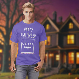 Business Halloween Hälsning på Lila T-Shirt