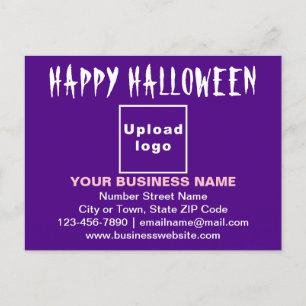Business Halloween Hälsning på Lila vykort