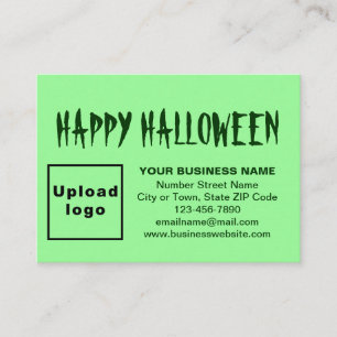 Business Halloween Hälsning på Ljust grönt Tilläggskort
