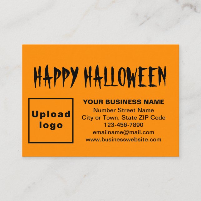 Business Halloween Hälsning på Orange Färg Tilläggskort (Framsida)