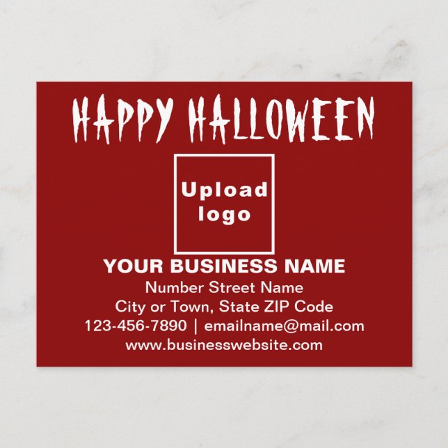 Business Halloween Hälsning på Rött vykort (Framsida)