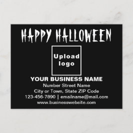 Business Halloween Hälsning på svart vykort