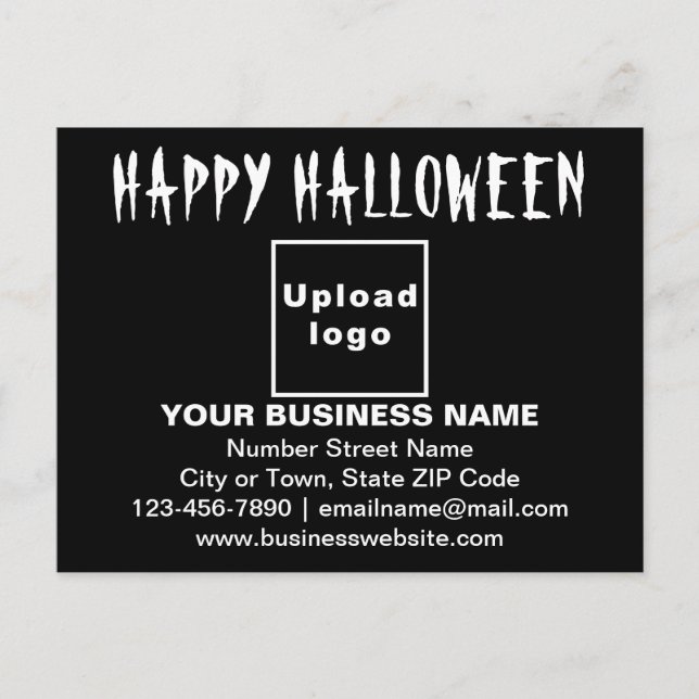 Business Halloween Hälsning på svart vykort (Framsida)