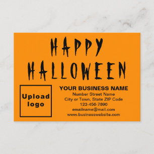 Business Halloween-kort med liten Färg-Orange