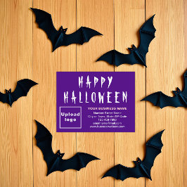 Business Halloween-kort med liten Lila, platt Helg Julkort