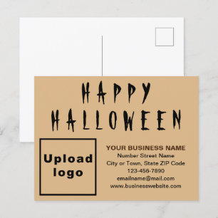 Business Halloween Light Brown Helgdag vykort