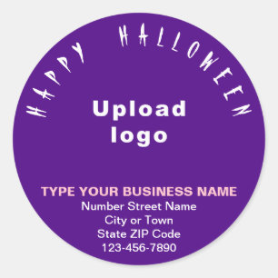Business Halloween Lila Round Sticker Runt Klistermärke