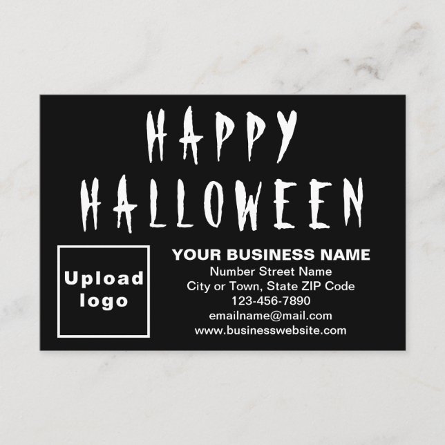 Business Halloween - litet, svart, platt kort (Framsida)