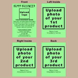 Business Halloween Ljust grönt mappat Helgdag-kort Helgkort