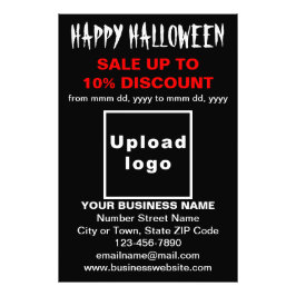 Business Halloween Sale på Black Photo Papper Fototryck