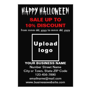 Business Halloween Sale på Black Photo Papper Fototryck