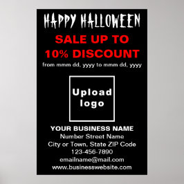 Business Halloween Sale på Black Poster
