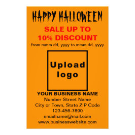 Business Halloween Sale på Orange Färg Fototryck