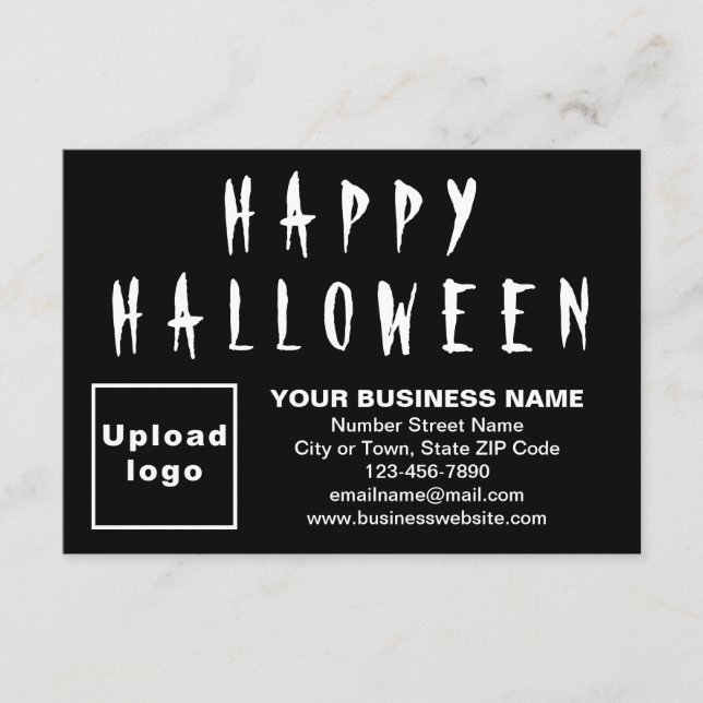 Business Halloween Small Black Flat Greeting Card Kort (Framsida)