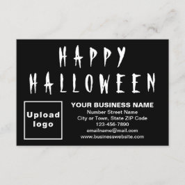 Business Halloween Small Black Flat Greeting Card Kort