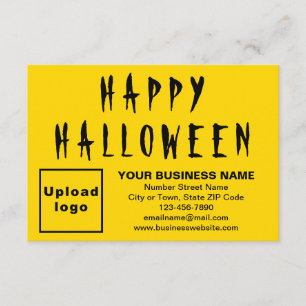 Business Halloween - vanligt kort med liten Gult