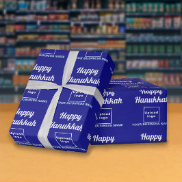 Business Hanukkah Blue Wrapping Papper Presentpapper