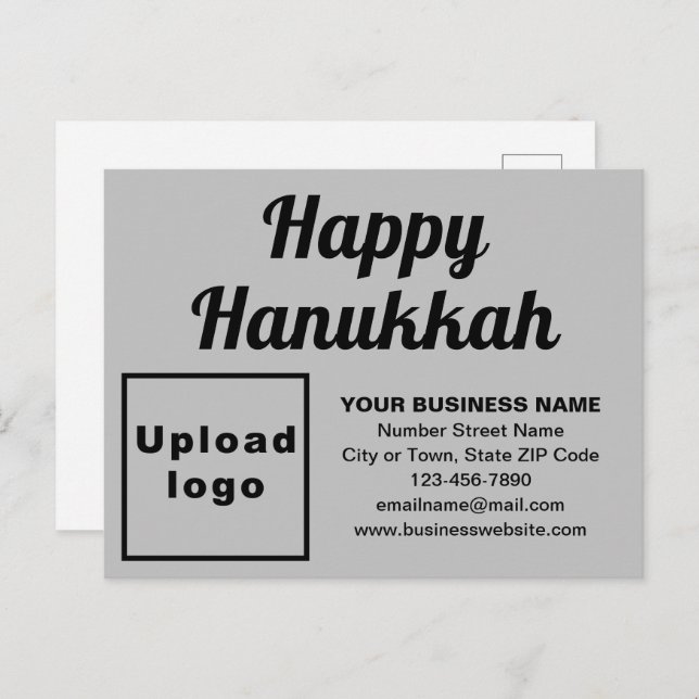 Business Hanukkah Grått Helgdag-vykort Helg Vykort (Fram/baksida)