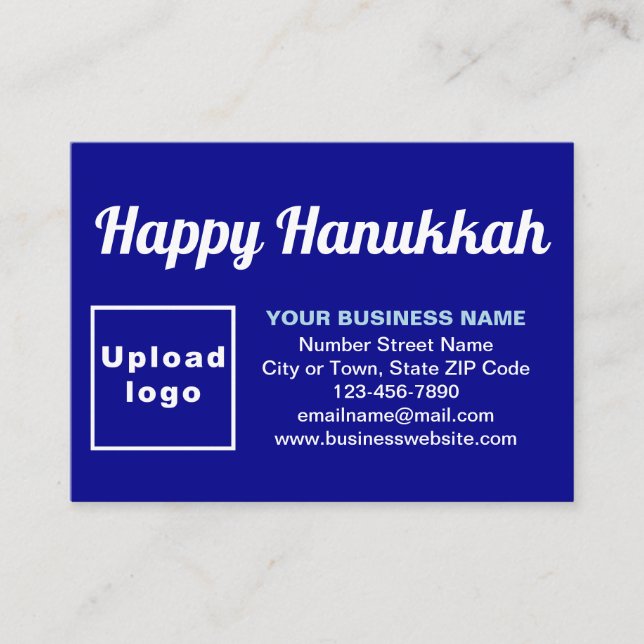 Business Hanukkah Hälsning om blått visitkort Tilläggskort (Framsida)