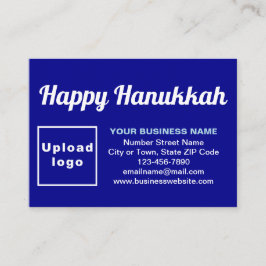 Business Hanukkah Hälsning om blått visitkort Tilläggskort