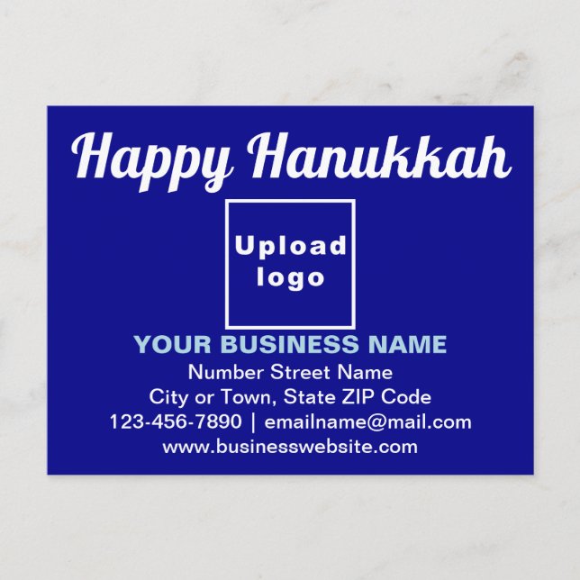 Business Hanukkah Hälsning om blåvykort Vykort (Framsida)