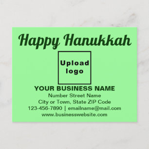Business Hanukkah Hälsning om Ljust grönt vykort