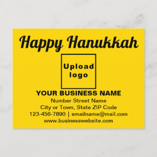Business Hanukkah Hälsning om vykort för Gult