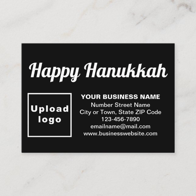 Business Hanukkah Hälsning på Black Enclosure Card Tilläggskort (Framsida)