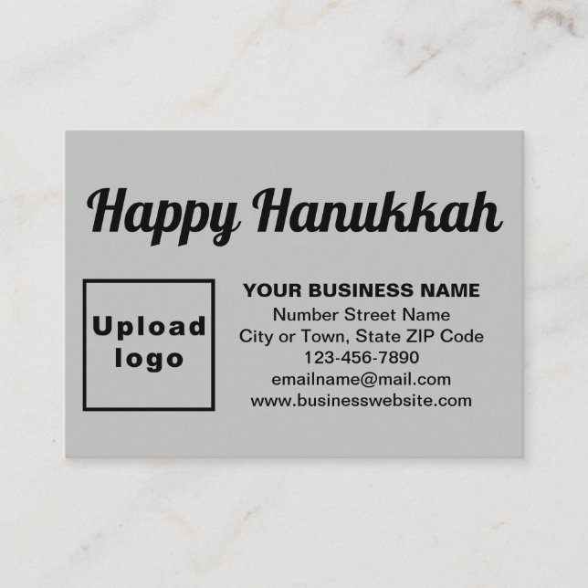 Business Hanukkah Hälsning på Grått-höljeskort Tilläggskort (Framsida)