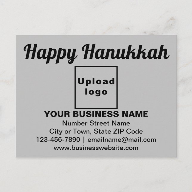 Business Hanukkah Hälsning på Grått-vykort Vykort (Framsida)