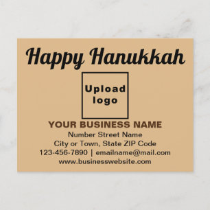 Business Hanukkah Hälsning på Light Brown Postcard Vykort