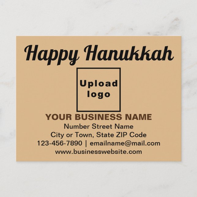 Business Hanukkah Hälsning på Light Brown Postcard Vykort (Framsida)