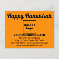 Business Hanukkah Hälsning på Orange Färg