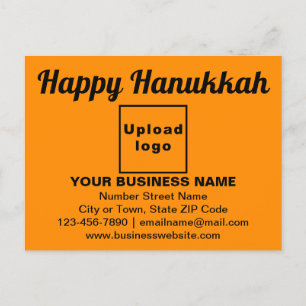 Business Hanukkah Hälsning på Orange Färg Vykort