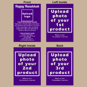Business Hanukkah Lila-mappat gratulationskort Kort