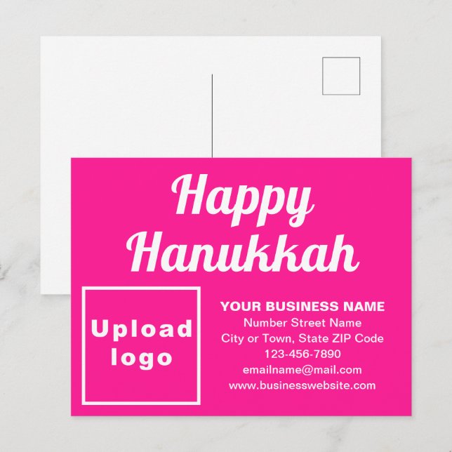 Business Hanukkah Rosa Helgdag vykort (Fram/baksida)